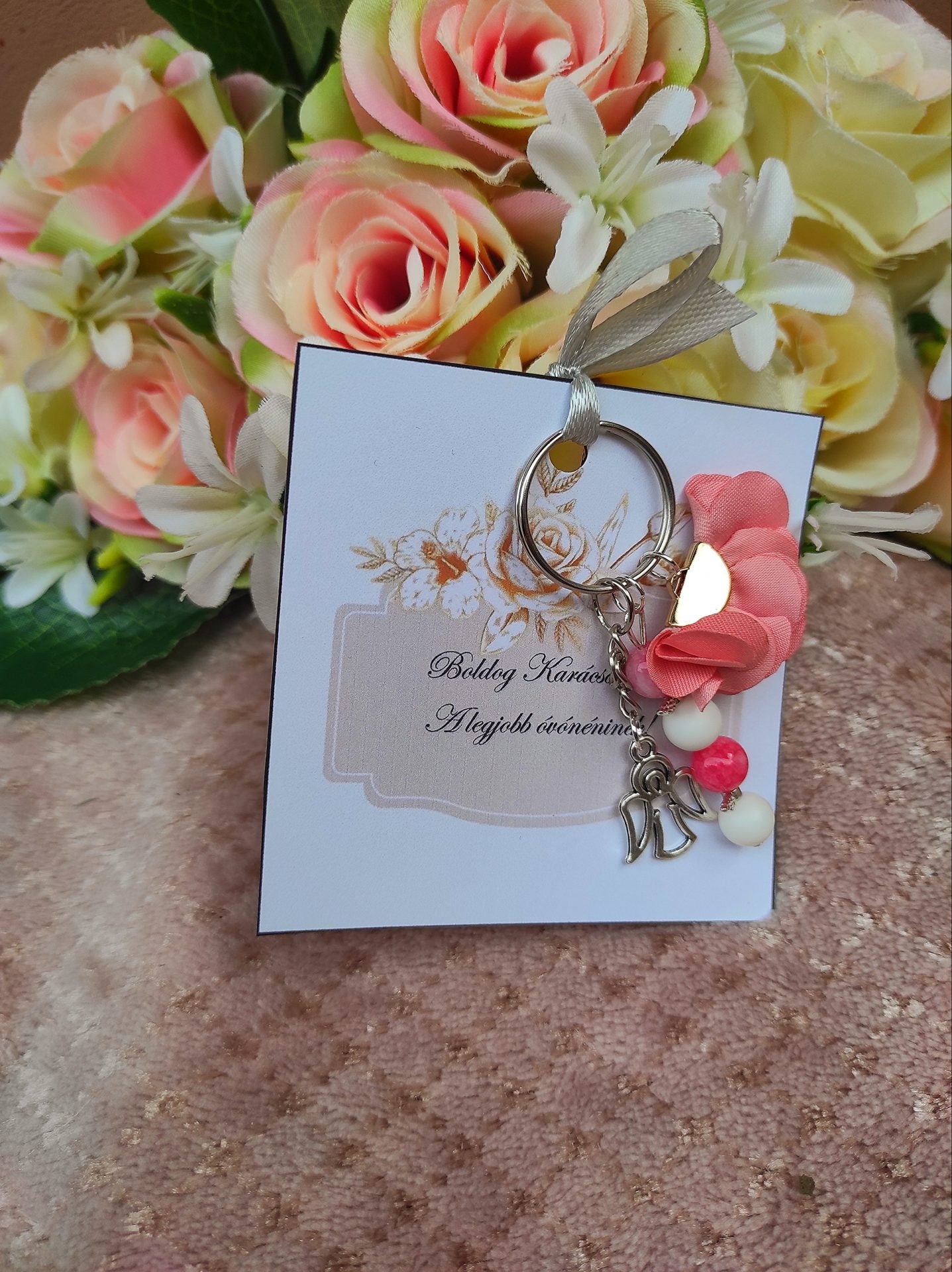 Karácsonyi ajándék óvónéninek - rózsaszín -